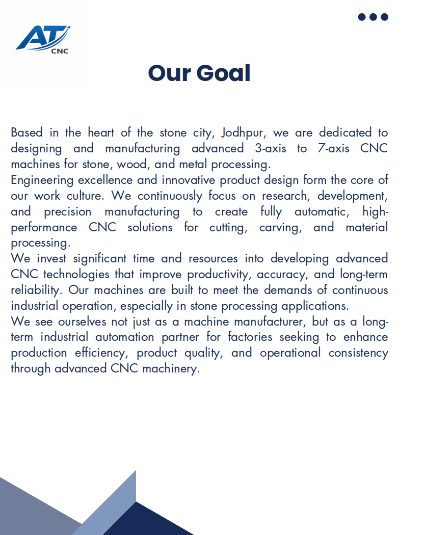 AT CNC – Our Goal